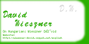 david wieszner business card